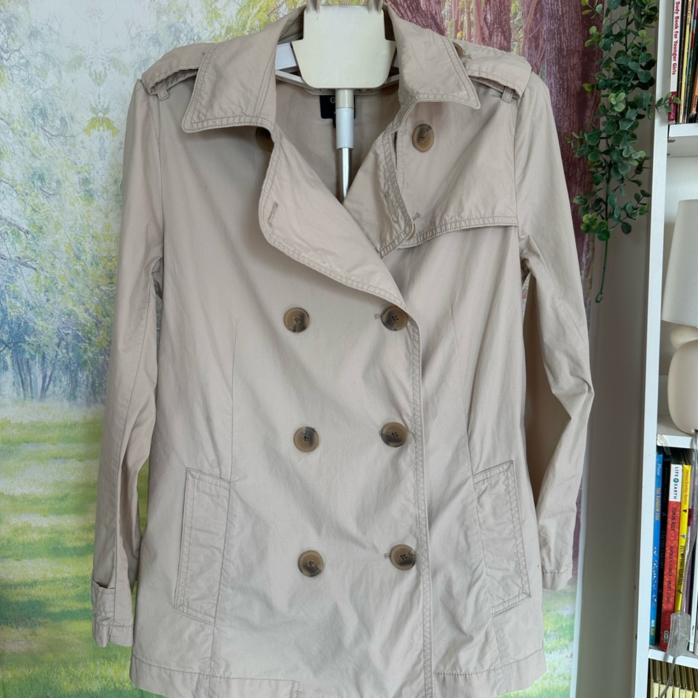 Women's Tan Double-Breasted Jacket